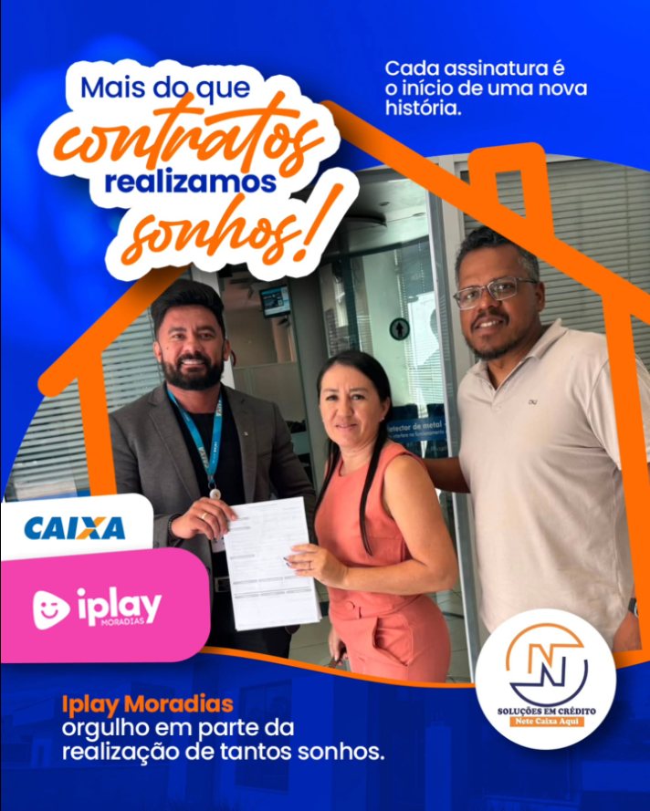 Cliente assinando o contrato de financiamento na Caixa com a iPlay Moradias